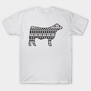 Show Steer with Southwest Pattern T-Shirt